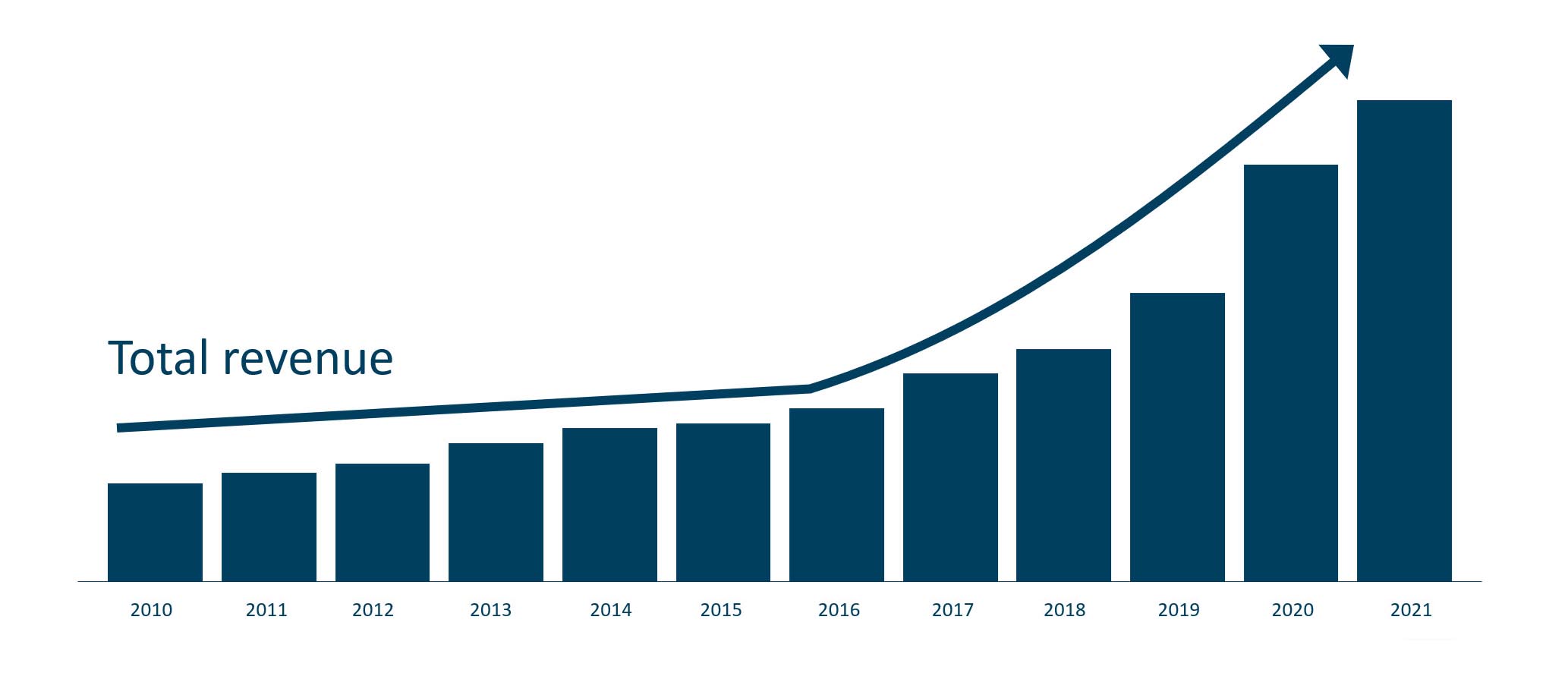 Banqsoft's financial development since 2010 showing steady growth